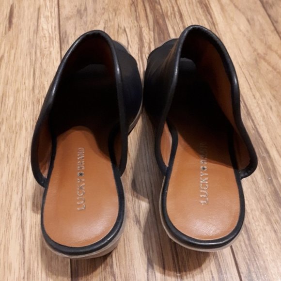 NWOT 🍀 Lucky Brand Leather Baldomero Mule - 7.5 - Picture 4 of 10